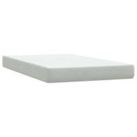 Boxspring met matras fluweel lichtgrijs 120x210 cm - thumbnail