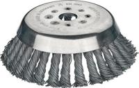 Lessmann Staaldraadborstel | d. 155 mm draaddikte 0,5 mm | staal 12 mm gat 25,4 mm | 10.000 omw/min | 1 stuk - 4752M101 4752M101 - thumbnail