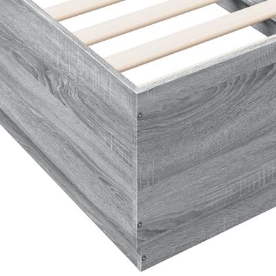 Bedframe bewerkt hout grijs sonoma eikenkleurig 180x200 cm