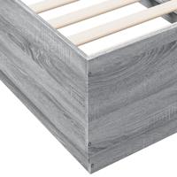 Bedframe bewerkt hout grijs sonoma eikenkleurig 100x200 cm - thumbnail