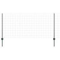 VidaXL Hek met paal groen 1 x 25 m staal - thumbnail