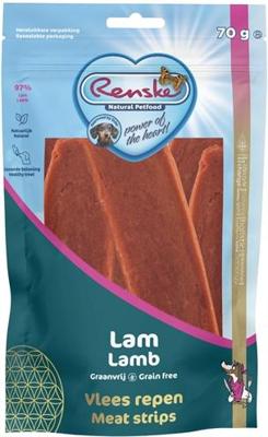 Renske Gezonde Beloning vleesrepen lam 70g - thumbnail