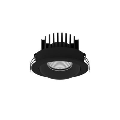 Lyora Zwarte inbouwspotBlade Ø 9cm richtbaar - 9232118