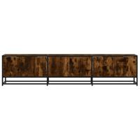 Tv-meubel 180x35x41 cm bewerkt hout gerookt eikenkleurig - thumbnail