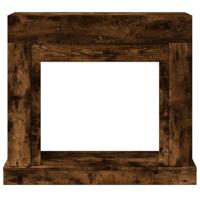 Haardombouw 100x30x87,5 cm bewerkt hout gerookt eikenkleurig - thumbnail
