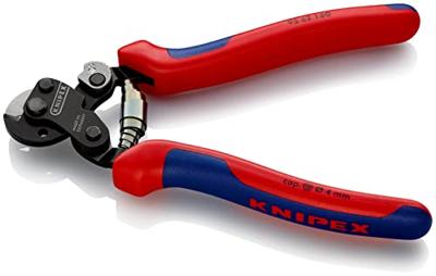 Knipex Staaldraadschaar | Voor zeer stevige draadkabels | Meer-componentengrepen | Gebruineerd | Lengte 160 mm - 95 62 160 SB Knipex Staaldraadschaar | Voor zeer stevige draadkabels | Meer-componentengrepen | Gebruineerd | Lengte 160 mm - 95 62 160 SB