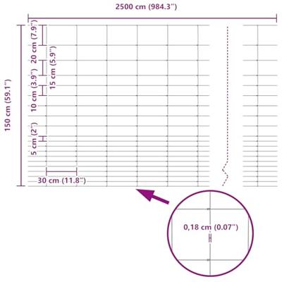 Weidehekwerk Zilver 25 x 1.6 m Gegalvaniseerd staal