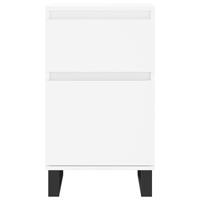 Dressoirs 2 st 40x35x70 cm bewerkt hout wit - thumbnail