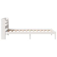 Bedframe zonder matras massief grenenhout wit 150x200 cm - thumbnail