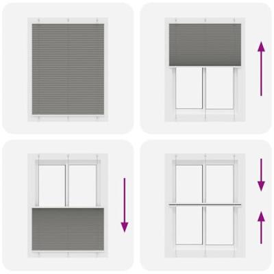 VidaXL Plissé rolgordijn 110x100 cm stofbreedte 109,4 cm antraciet