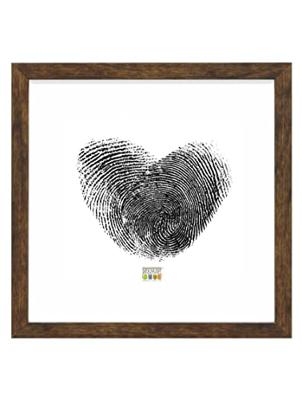 Deknudt Smalle kader in bruine houtkleur 20x20 S43AH3