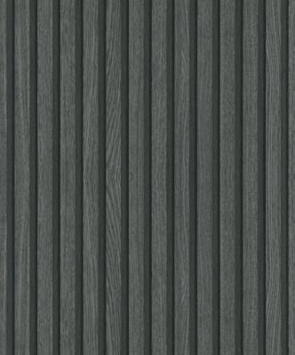 Noordwand behang botanica wooden slats zwart en grijs