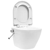 Hangend toilet randloos met bidetfunctie keramiek wit - thumbnail