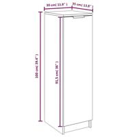 Schoenenkast 30x35x100 cm bewerkt hout gerookt eikenkleurig - thumbnail