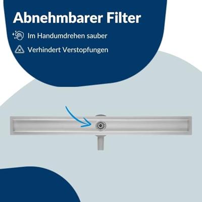 Ben Reversible douchegoot inzetbaar met tegel of meegeleverd rooster 70cm rvs