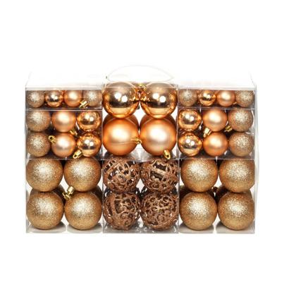 VidaXL 100-delige kerstballenset 3/4/6 cm rose/goudkleurig