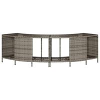 VidaXL Opbergschappen voor hottub 2 st poly rattan grijs - thumbnail