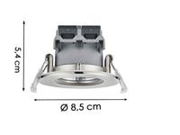 Trio Badkamer inbouwspotZagros met led rond grijs - 650710107 - thumbnail