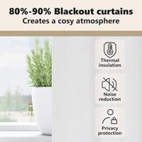 VidaXL Zwart-out gordijnen met ringen 2 pcs puur wit 225 x 140 cm - thumbnail