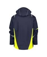 DASSY softshell kalama polyester nachtblauw/fluogeel m - thumbnail
