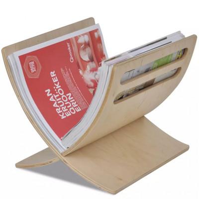Tijdschriftenrek vloermodel hout naturel