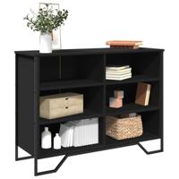Dressoir 101x35,5x74,5 cm bewerkt hout zwart - thumbnail