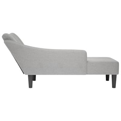 Chaise longue met rechterarmleuning stof wolk grijs Chaise longue met rechterarmleuning stof wolk grijs