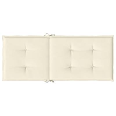 VidaXL Tuinstoelkussens 6 st hoge rug 120x50x3 cm stof crèmekleurig - thumbnail