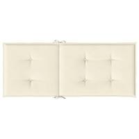 Tuinstoelkussens 6 st 120x50x4 cm crme - thumbnail