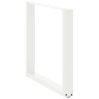 Eettafelpoten 2 st U-vormig 100x(72-73) cm staal wit - thumbnail