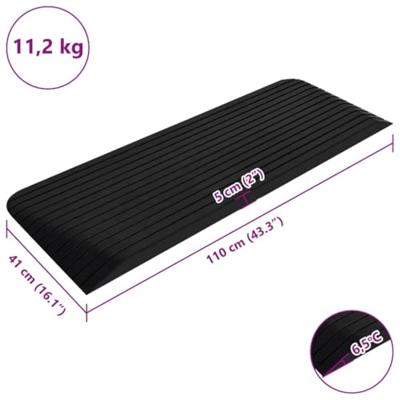 Drempelhulp 110x41x5 cm rubber - thumbnail