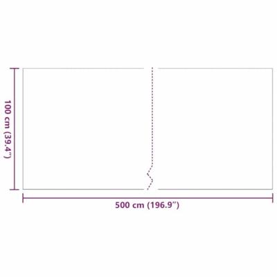 Kunstgras Zwart 5 x 1 m Polypropyleen