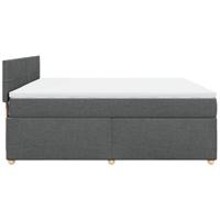 Boxspring met matras stof donkergrijs 180x200 cm - thumbnail