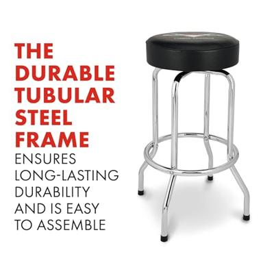 Fender Custom Shop Logo Barstool 30" Black/Chrome gitaarkruk (76 cm)