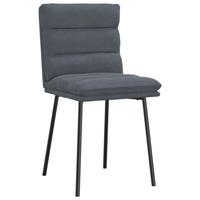 Eetkamerstoelen 4 st fluweel donkergrijs - thumbnail