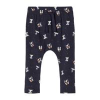 NAME IT BABY baby broek NBMSOREN met biologisch katoen donkerblauw/ecru/bruin - thumbnail