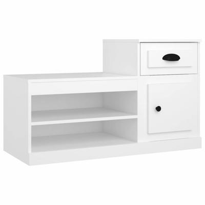 Schoenenkast 100x42x60 cm bewerkt hout wit