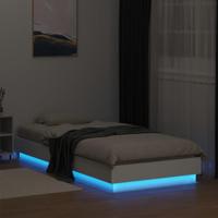 Bedframe met LED-verlichting wit 90x200 cm - thumbnail
