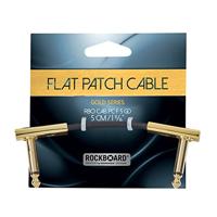 RockBoard Gold Series Flat Patch Cable zwart 5 cm - thumbnail