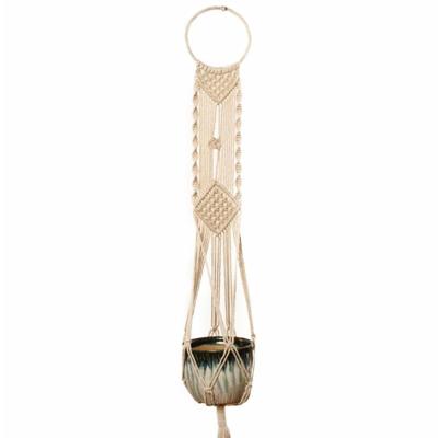 Q001 Type Macrame opknoping bloem potten decoratie binnen buiten gevlochten touw opknoping Planter Plant houder
