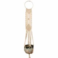 Q001 Type Macrame opknoping bloem potten decoratie binnen buiten gevlochten touw opknoping Planter Plant houder - thumbnail