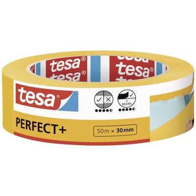 tesa Perfect+ 56537-00000-00 Schilderstape Geel (l x b) 50 m x 30 mm 1 stuk(s) tesa Perfect+ 56537-00000-00 Schilderstape Geel (l x b) 50 m x 30 mm 1 stuk(s)