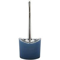 MSV Toiletborstel houder|wc-borstel Aveiro - kunststof - donkerblauw - thumbnail