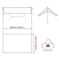 VidaXL Kampeerluifel waterdicht 506x306 cm bruin - thumbnail