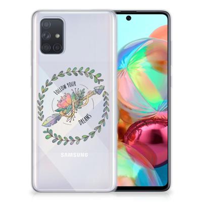 Samsung Galaxy A71 Telefoonhoesje met Naam Boho Dreams Samsung Galaxy A71 Telefoonhoesje met Naam Boho Dreams