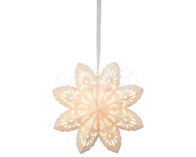 Sneeuwvlok Lamp Papier Velvet Wit 50cm Sneeuwvlok Lamp Papier Velvet Wit 50cm