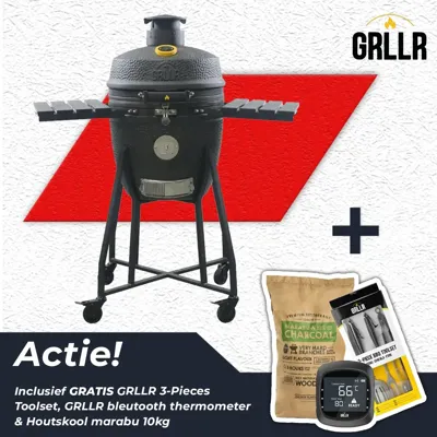 GRLLR Ember Classic 18 Charocal Black Kamado BBQ Mat Zwart