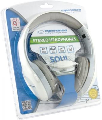 Esperanza EH138W hoofdtelefoon/headset Hoofdtelefoons Bedraad Hoofdband Muziek Wit