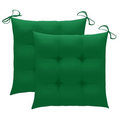 VidaXL Stoelkussens 2 st 50x50x7 cm oxford stof groen VidaXL Stoelkussens 2 st 50x50x7 cm oxford stof groen