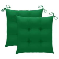 VidaXL Stoelkussens 2 st 50x50x7 cm oxford stof groen - thumbnail